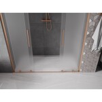 MEXEN/S - Velar L Duo posuvné sprchové dvere 170, dekor, meď kartáčovaná 871-170-003-32-65