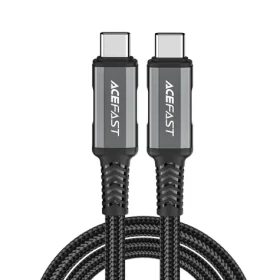 Acefast C1-09 šedo-čierna / Kábel USB-C - USB-C / USB4 / PD3.1 / 5A / 1 m
