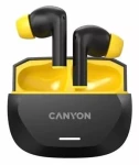Canyon Hexagon 7 čierno-žltá / Bezdrôtové slúchadlá do uší / ANC / Bluetooth 5.4 / výdrž 27h (CNS-TWS7BY)