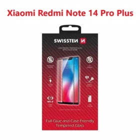 Swissten FULL GLUE COLOR FRAME CASE FRIENDLY sklo pre XIAOMI REDMI NOTE 14 PRE PLUS 5G čierna (54501880)