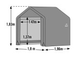 Plachtový prístrešok – ShelterLogic 1,8 × 1,8 m sivý