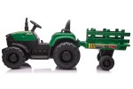 Mamido Mamido Detský elektrický traktor s vlečkou Forest 24V 2x200W zelený