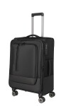 Stredný textilný kufor na kolieskach Travelite Crosslite 5.0 M Black