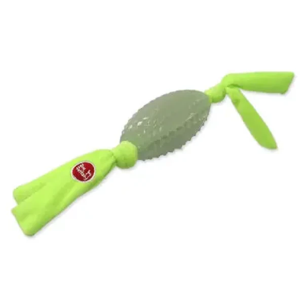 Dog Fantasy Hračka - Glow oválna lopta biela z TPR svietiaca v tme 31cm (454-307196)