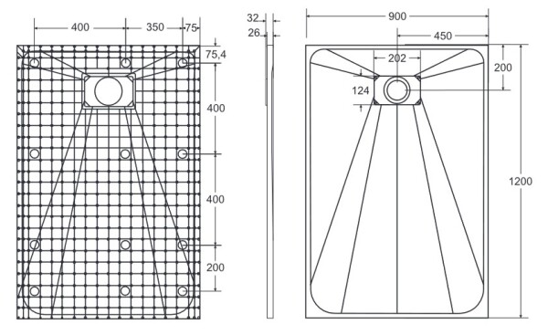 BESCO - Obdĺžniková sprchová vanička VEXO - biela - Farba - Biela, Nožičky k vani - Bez nožičiek, Rozmer A - 120 cm, Rozmer B - 90 cm VEXOOWD1290W