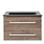 Kúpeľňová skrinka s umývadlom SAT Cube Way 80x53x46 cm dub wellington mat CUBE46802DWMODC CUBE46802DWMODC