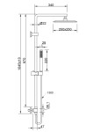 INVENA - Sprchový stĺp SVART s termostatickou batériou chróm AU-85-001-X