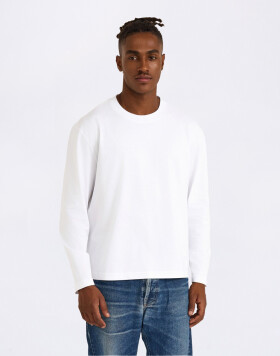 Organic Basics True Heavy Boxy Fit Long Sleeve Tee White M