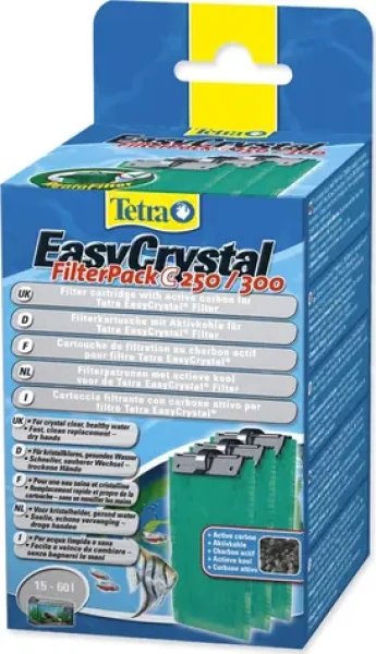 Tetra Filtračná náplň s aktívnym uhlím EasyCrystal / Filtračná náplň / 3 ks / pre EasyCrystal 250 a Box 300 (411107)