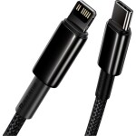 Baseus CATLWJ-A01 Tungsten Gold Fast Charge čierna / Kábel USB-C na Lightning 20W 2 m (CATLWJ-A01)