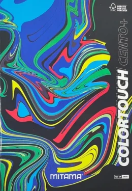Mitama Color Touch čierna mramorová / Zošit / A4 / štvorčekový 5 mm / 52 +2 listov / 100 g (62173-90138)