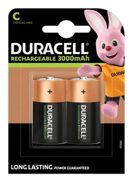 Duracell HR14 / Nabíjacia batéria C / 1,2 V / 3000 mAh / NiMH / 2 ks (055988)