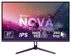 27" Arozzi NOVA 27T2K260 fialová / Monitor / IPS / QHD 2560x1440 / 260Hz / 1ms / 2x HDMI / 2x DP (AZ-NO-27T2K260-PP)