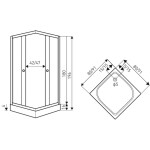 KERRA - Kabína sprchová Olga SQ 80 SOLO (bez vaničky) 5907548114457