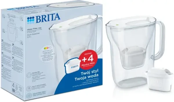 Brita Style Essential biela / Filtračná kanvica / 2,4 l / MAXTRA + / vr. 4 filtrov MX Pro Pure Performance (1059261)