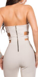 Sexy Koucla bandeau jumpsuit rhinestones