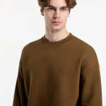 Mikina Lacoste Crewnecks UNISEX Mascara Brown L