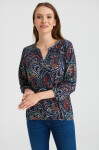 Blúzka Greenpoint TOP726W22PSL02 Paisley Pattern 02 36