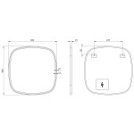 SAPHO - BUTO zrkadlo s LED osvetlením 80x80cm BU080