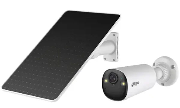 Dahua Apollo Bullet C1 biela / Vonkajšia IP kamera / WiFi 6 / 4K 8MP / Solárny panel / Batérie (DH-KIT-EUR/IPC-BF8CP-0210B-XL-)