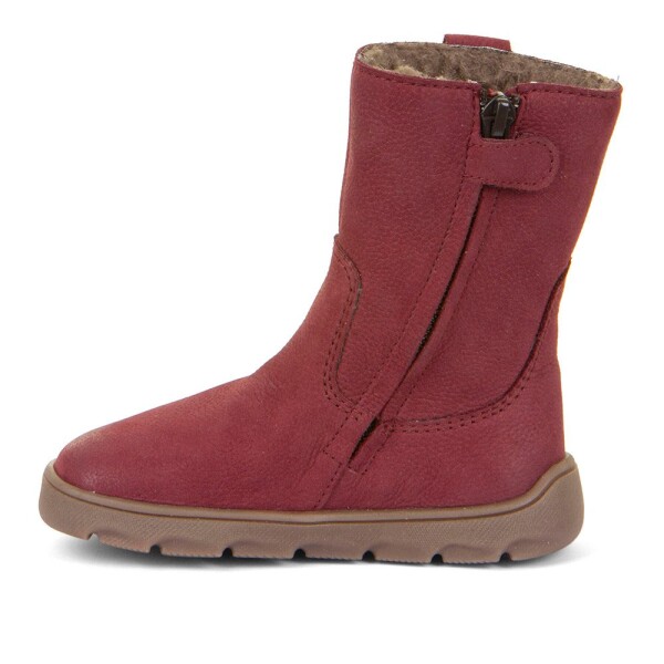 Dievčenské zimné barefoot topánky ZERU TEX BOOT Bordeaux, Froddo, G3160242-4, červená - 25