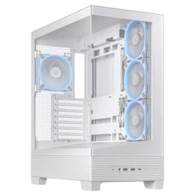 Asus A31 PLUS TG ARGB biela ATX / 2x USB 3.1 / USB-C 3.2 / bez zdroja / priehľadná bočnica (90DC00R3-B19000)