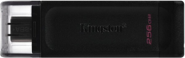 Kingston USB Flash Drive DataTraveler 70 256 GB USB 3.2 Gen 1 Type-C Čierny