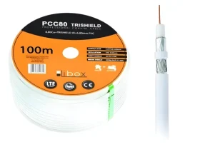 Libox koaxiálny anténny kábel biela / Koaxiálny kábel / RG-6/U / 100 m (PCC80)