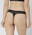 Dámske tangá Aura Spotlight High Leg string čierna TRIUMPH BLACK