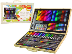 Mamido Umelecký set pre maľovanie: Drevený kufor s 180 prvkami