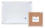 AVELI Magnetická tabuľa 60x45 cm / hliníkový rám / set s korkovou nástenkou 30x30 cm (SET-00090)