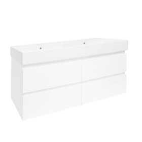 Kúpeľňová skrinka s umývadlom SAT B-Way 119x50x45 cm biela lesk BWAY2120WU2BI BWAY2120WU2BI