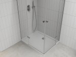 MEXEN/S - Roma Duo sprchovací kút 100x90, transparent, chróm + vanička so sifónom 854-100-090-01-02-4010
