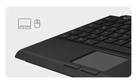 Keysonic KSK-5210ELU čierna / Mini klávesnica / Touchpad / USB / LED podsvietenie / DE (60948)