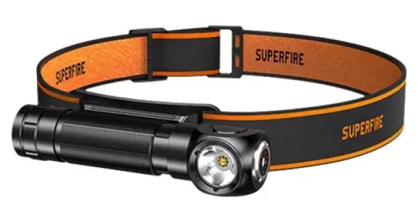 Superfire TH04 / Čelovka / 600 lm / dosah 127 m / USB-C / IP44 / 5 režimov (TH04)