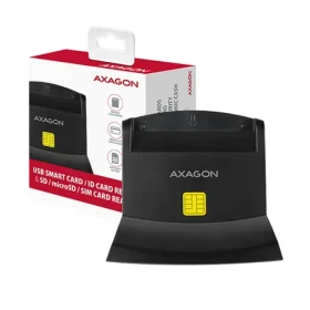 Axagon CRE-SM2, USB-A StandReader 4-slot čítačka SMART card (eObčanka) + SD/microSD/SIM, kábel 1.3 m (CRE-SM2)