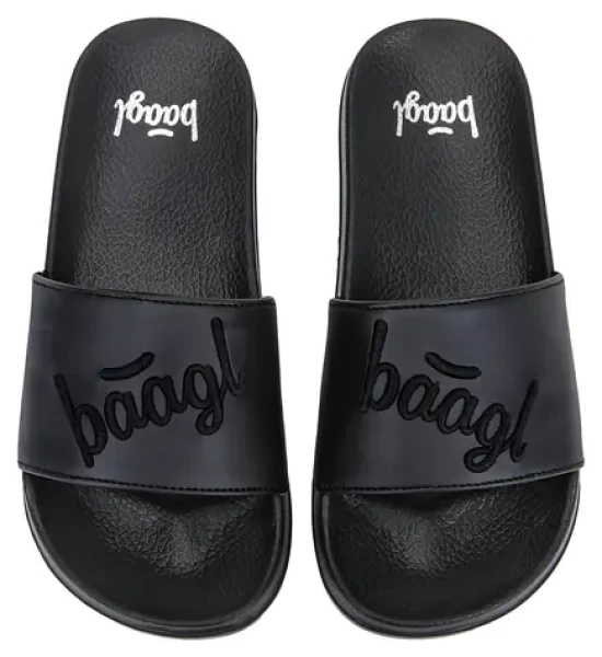 BAAGL Šľapky Logo Black veľ. 41 / Domáca obuv / EVA podrážka / Protišmyková