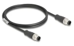 DeLock M12 / Prepojovací kábel / 8 pin / kódovanie A / Cat5e S/FTP / 1 m / PVC (80806)