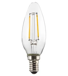 Xavax LED Filament žiarovka / E14 / 250 lm (nahrádza 25 W) / sviečka / teplá biela / číra