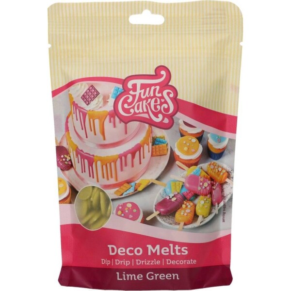 Snadno rozpustná poleva v peckách 250g Lime - FunCakes - FunCakes
