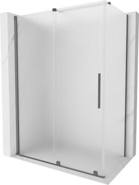 MEXEN/S - Velár sprchovací kút, posuvné dvere 160 x 90, dekor, grafit metal 871-160-090-31-95