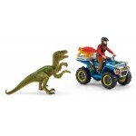 Schleich Dinosaurs 14333 Útek pred Velociraptorom na štvorkolke