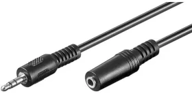 MicroConnect predlžovací kábel 3-pin Jack 3.5mm (M) - Jack 3.5mm (F) 10m čierna (AUDLR10)