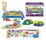 Mamido Mamido XXL Súprava kinetického piesku 3000 g s kuchynskými formičkami 76 ks a podložkou