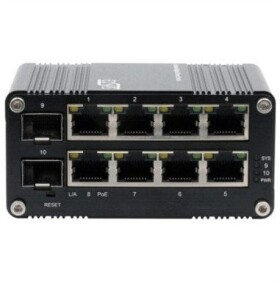 Exsys EX-62035MPoE-SFP-8+2-portowy przemysłowy gigabitowy miniPrepínač SFP PoE+ zarządzany przez Internet