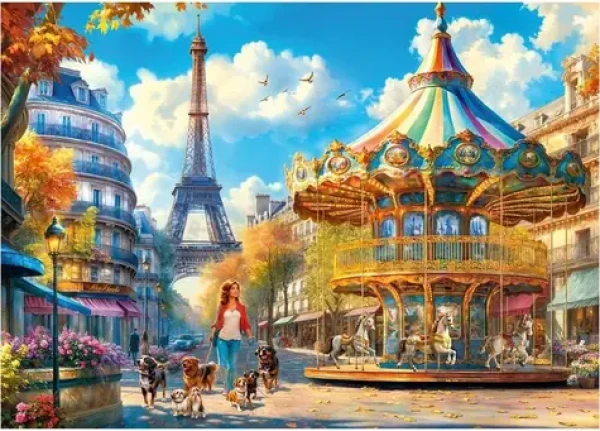 Cherry PAZZI Puzzle Deň v Paríži