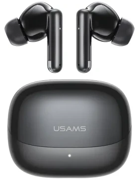 USAMS IF27 čierna / TWS bezdrôtové slúchadlá / Bluetooth 5.3 / Dotykové ovládanie / USB-C (BHUIF04)