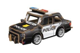 3D drevené puzzle - Policajné auto 13 cm, Wiky creativity, W035431