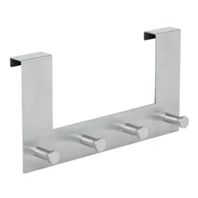 Spirella PUNT závesný vešiak na dvere kartáčovaná nerez oceľ / 4 háčiky / 19 mm (7610583164490)