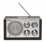 Orava RR-29 B / Retro rádio / AM | FM / 230V | 6V (4x 1.5AA) / 13W / teleskopická anténa / 1x 3W / 3.5 mm AUX / USB (RR-29 B)